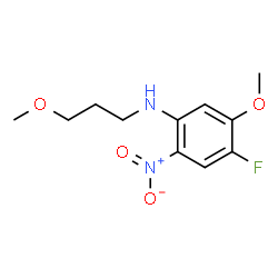 ChemSpider 2D Image | 4-Fluoro-5-methoxy-N-(3-methoxypropyl)-2-nitroaniline | C11H15FN2O4