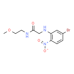 ChemSpider 2D Image | N~2~-(5-Bromo-2-nitrophenyl)-N-(2-methoxyethyl)glycinamide | C11H14BrN3O4