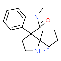 ChemSpider 2D Image | 1''-Methyl-2''-oxo-1'',2''-dihydrodispiro[cyclopentane-1,2'-pyrrolidinium-3',3''-indole] | C16H21N2O