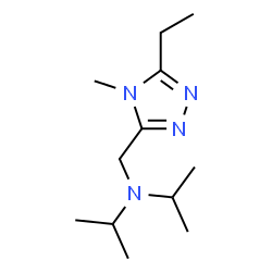 ChemSpider 2D Image | N-[(5-Ethyl-4-methyl-4H-1,2,4-triazol-3-yl)methyl]-N-isopropyl-2-propanamine | C12H24N4
