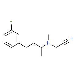 ChemSpider 2D Image | {[4-(3-Fluorophenyl)-2-butanyl](methyl)amino}acetonitrile | C13H17FN2