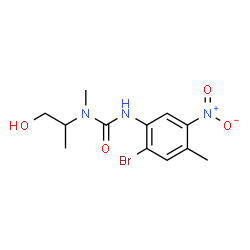 ChemSpider 2D Image | 3-(2-Bromo-4-methyl-5-nitrophenyl)-1-(1-hydroxy-2-propanyl)-1-methylurea | C12H16BrN3O4