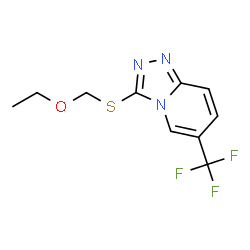 ChemSpider 2D Image | 3-[(Ethoxymethyl)sulfanyl]-6-(trifluoromethyl)[1,2,4]triazolo[4,3-a]pyridine | C10H10F3N3OS