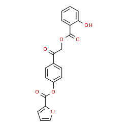 ChemSpider 2D Image | 4-{[(2-Hydroxybenzoyl)oxy]acetyl}phenyl 2-furoate | C20H14O7