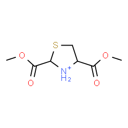ChemSpider 2D Image | 2,4-Bis(methoxycarbonyl)-1,3-thiazolidin-3-ium | C7H12NO4S