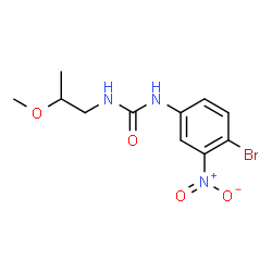 ChemSpider 2D Image | 1-(4-Bromo-3-nitrophenyl)-3-(2-methoxypropyl)urea | C11H14BrN3O4