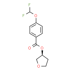 ChemSpider 2D Image | (3S)-Tetrahydro-3-furanyl 4-(difluoromethoxy)benzoate | C12H12F2O4