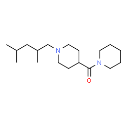 ChemSpider 2D Image | [1-(2,4-Dimethylpentyl)-4-piperidinyl](1-piperidinyl)methanone | C18H34N2O
