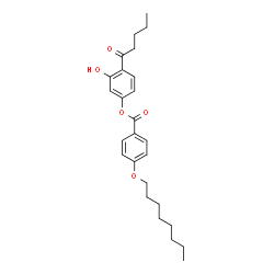 ChemSpider 2D Image | 3-Hydroxy-4-pentanoylphenyl 4-(octyloxy)benzoate | C26H34O5