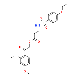 ChemSpider 2D Image | 2-(2,4-Dimethoxyphenyl)-2-oxoethyl N-[(4-ethoxyphenyl)sulfonyl]-beta-alaninate | C21H25NO8S