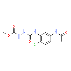ChemSpider 2D Image | Methyl 2-[(5-acetamido-2-chlorophenyl)carbamoyl]hydrazinecarboxylate | C11H13ClN4O4