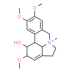 ChemSpider 2D Image | 1-Hydroxy-2,9,10-trimethoxy-6-methyl-3,12-didehydrogalanthan-6-ium | C19H26NO4