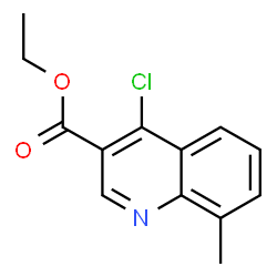 ChemSpider 2D Image | Ethyl 4-chloro-8-methyl-3-quinolinecarboxylate | C13H12ClNO2