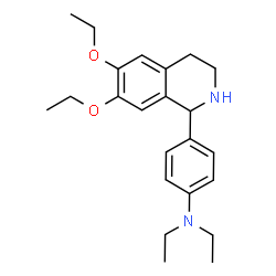 ChemSpider 2D Image | 4-(6,7-Diethoxy-1,2,3,4-tetrahydro-1-isoquinolinyl)-N,N-diethylaniline | C23H32N2O2