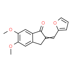 ChemSpider 2D Image | 2-(2-Furylmethylene)-5,6-dimethoxy-1-indanone | C16H14O4