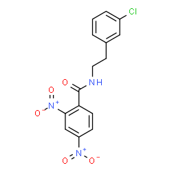 ChemSpider 2D Image | N-[2-(3-Chlorophenyl)ethyl]-2,4-dinitrobenzamide | C15H12ClN3O5