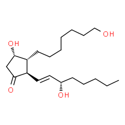 ChemSpider 2D Image | (9alpha,13E,15S)-1,9,15-Trihydroxyprost-13-en-11-one | C20H36O4