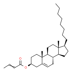 ChemSpider 2D Image | (3S,8S,9S,10R,13R,14S,17S)-10,13-Dimethyl-17-octyl-2,3,4,7,8,9,10,11,12,13,14,15,16,17-tetradecahydro-1H-cyclopenta[a]phenanthren-3-yl 2-butenoate (non-preferred name) | C31H50O2