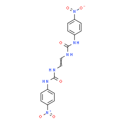 ChemSpider 2D Image | 1,1'-(1,2-Ethenediyl)bis[3-(4-nitrophenyl)urea] | C16H14N6O6