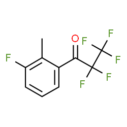 ChemSpider 2D Image | 2,2,3,3,3-Pentafluoro-1-(3-fluoro-2-methylphenyl)-1-propanone | C10H6F6O