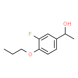 ChemSpider 2D Image | 1-(3-Fluoro-4-propoxyphenyl)ethanol | C11H15FO2
