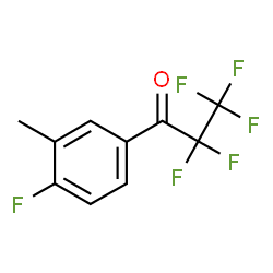 ChemSpider 2D Image | 2,2,3,3,3-Pentafluoro-1-(4-fluoro-3-methylphenyl)-1-propanone | C10H6F6O