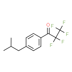 ChemSpider 2D Image | 2,2,3,3,3-Pentafluoro-1-(4-isobutylphenyl)-1-propanone | C13H13F5O