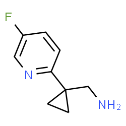 ChemSpider 2D Image | 1-[1-(5-Fluoro-2-pyridinyl)cyclopropyl]methanamine | C9H11FN2