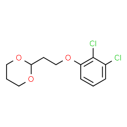 ChemSpider 2D Image | 2-[2-(2,3-Dichlorophenoxy)ethyl]-1,3-dioxane | C12H14Cl2O3