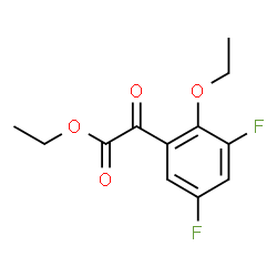 ChemSpider 2D Image | Ethyl (2-ethoxy-3,5-difluorophenyl)(oxo)acetate | C12H12F2O4