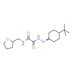 ChemSpider 2D Image | 2-{2-[4-(2-Methyl-2-propanyl)cyclohexylidene]hydrazino}-2-oxo-N-(tetrahydro-2-furanylmethyl)acetamide | C17H29N3O3