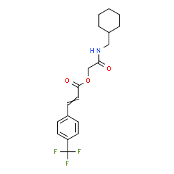 ChemSpider 2D Image | 2-[(Cyclohexylmethyl)amino]-2-oxoethyl 3-[4-(trifluoromethyl)phenyl]acrylate | C19H22F3NO3