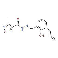 ChemSpider 2D Image | N'-(3-Allyl-2-hydroxybenzylidene)-4-methyl-1,2,5-oxadiazole-3-carbohydrazide | C14H14N4O3