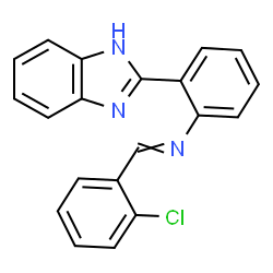 ChemSpider 2D Image | N-[2-(1H-Benzimidazol-2-yl)phenyl]-1-(2-chlorophenyl)methanimine | C20H14ClN3