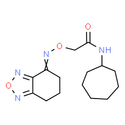 ChemSpider 2D Image | N-cycloheptyl-2-[(6,7-dihydro-2,1,3-benzoxadiazol-4(5H)-ylideneamino)oxy]acetamide | C15H22N4O3