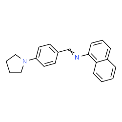 ChemSpider 2D Image | N-(1-Naphthyl)-1-[4-(1-pyrrolidinyl)phenyl]methanimine | C21H20N2