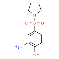 ChemSpider 2D Image | 2-Amino-4-(1-pyrrolidinylsulfonyl)phenol | C10H14N2O3S