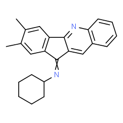 ChemSpider 2D Image | N-Cyclohexyl-2,3-dimethyl-11H-indeno[1,2-b]quinolin-11-imine | C24H24N2