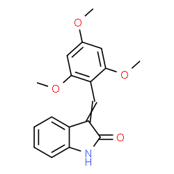 ChemSpider 2D Image | 3-(2,4,6-Trimethoxybenzylidene)-1,3-dihydro-2H-indol-2-one | C18H17NO4
