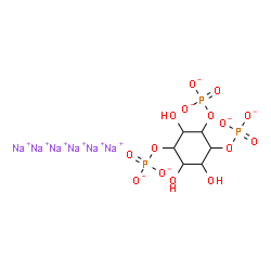 ChemSpider 2D Image | Hexasodium 3,5,6-trihydroxy-1,2,4-cyclohexanetriyl tris(phosphate) | C6H9Na6O15P3