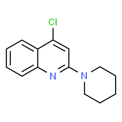 ChemSpider 2D Image | 4-Chloro-2-(1-piperidinyl)quinoline | C14H15ClN2