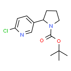 ChemSpider 2D Image | tert-butyl 2-(6-chloropyridin-3-yl)pyrrolidine-1-carboxylate | C14H19ClN2O2