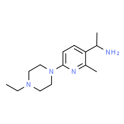ChemSpider 2D Image | 1-[6-(4-Ethyl-1-piperazinyl)-2-methyl-3-pyridinyl]ethanamine | C14H24N4