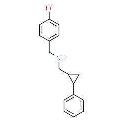 ChemSpider 2D Image | 1-(4-Bromophenyl)-N-[(2-phenylcyclopropyl)methyl]methanamine | C17H18BrN