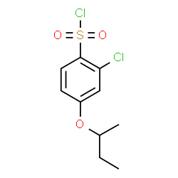 ChemSpider 2D Image | 4-sec-Butoxy-2-chlorobenzenesulfonyl chloride | C10H12Cl2O3S