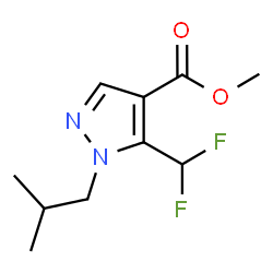 ChemSpider 2D Image | Methyl 5-(difluoromethyl)-1-isobutyl-1H-pyrazole-4-carboxylate | C10H14F2N2O2