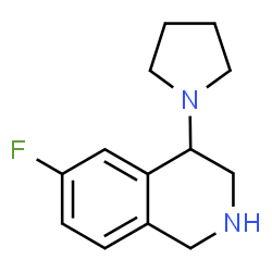 ChemSpider 2D Image | 6-Fluoro-4-(1-pyrrolidinyl)-1,2,3,4-tetrahydroisoquinoline | C13H17FN2