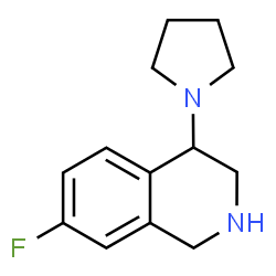 ChemSpider 2D Image | 7-Fluoro-4-(1-pyrrolidinyl)-1,2,3,4-tetrahydroisoquinoline | C13H17FN2