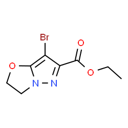ChemSpider 2D Image | ethyl 7-bromo-2H,3H-pyrazolo[3,2-b][1,3]oxazole-6-carboxylate | C8H9BrN2O3