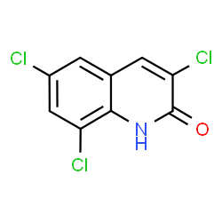 ChemSpider 2D Image | 3,6,8-Trichloro-2(1H)-quinolinone | C9H4Cl3NO